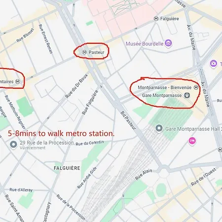 Centre 15e Near Montparnasse 公寓